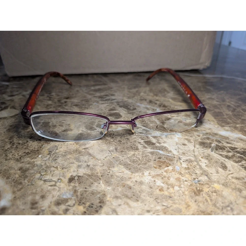 Dolce & Gabbana Eyeglasses‎ DG 856 744 Burgundy Half Rim Frame Italy 49[]17 G39